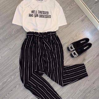 SET BỘ ÁO PULL MIX QUẦN KẺ SỌC