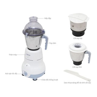 Máy xay đa năng Philips 3 cối xay