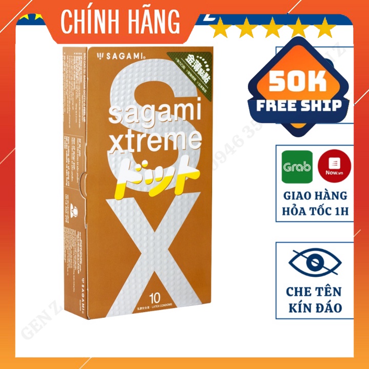 Bao Cao Su Sagami Feel Up Có Gai – BCS Mỏng Gai Nhỏ Nhiều Gel Kéo Dài Thời Gian - Hộp 10 Chiếc