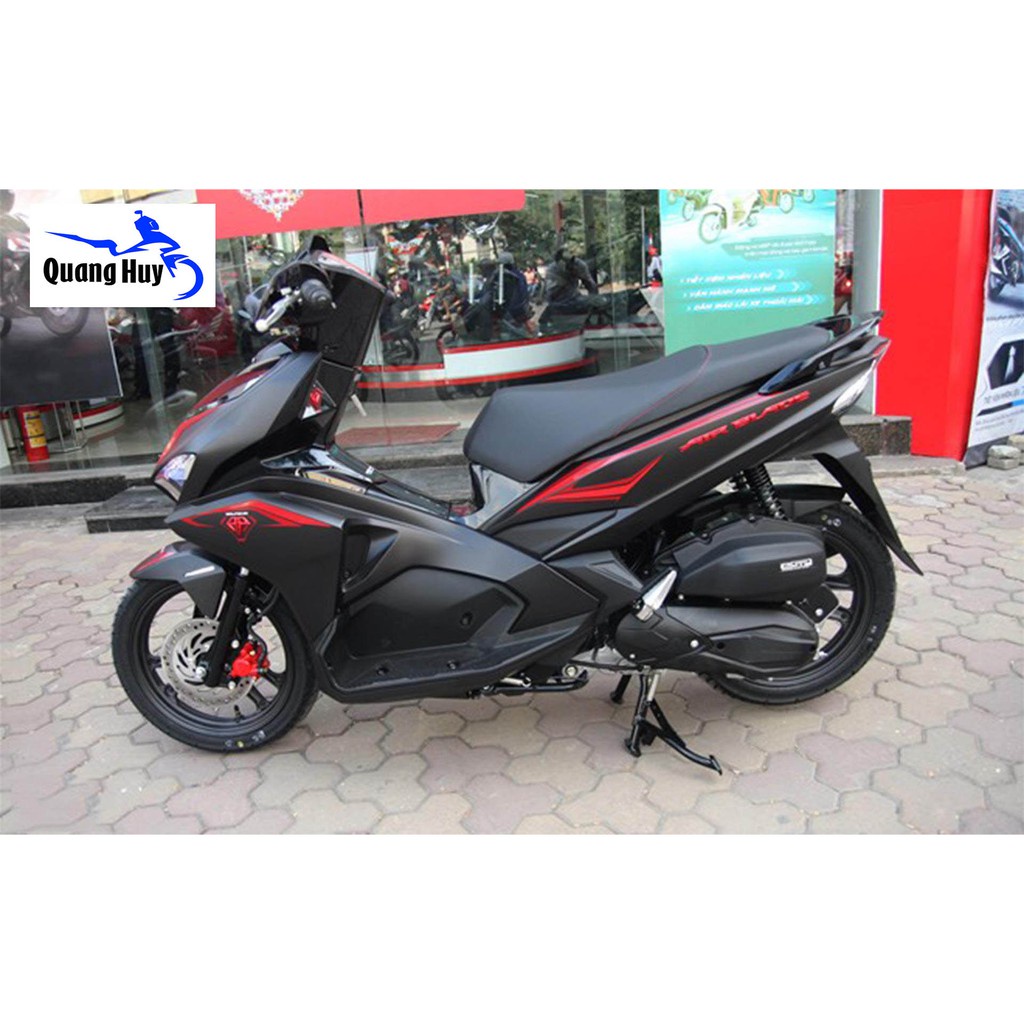 Tem trùm air blade ♦FREESHIP♦ đđen chỉ đỏ đời 2016-2019, độ team trùm ab dán phủ dàn áo xe đen chỉ đỏ rẻ đẹp