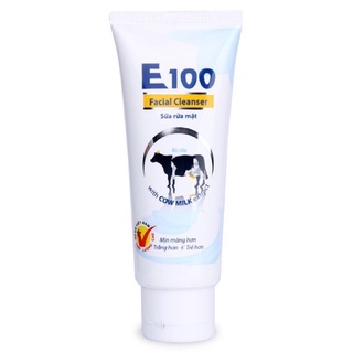 Sữa rửa mặt E100 tinh chất sữa bò tươi làm trắng da sáng mịn