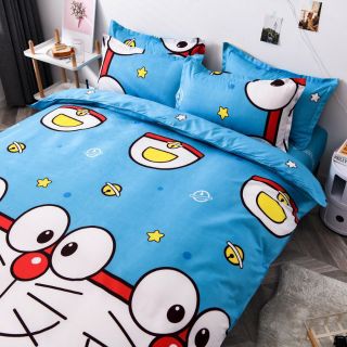 Bộ Chăn Ga Gối Doreamon Cotton Poly