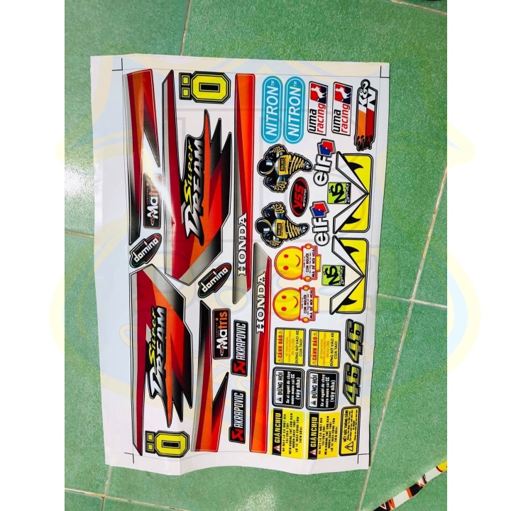 ( Quí khách vui lòng mang ra tiệm cho thợ dán ) Tem DREAM ĐỎ CAM