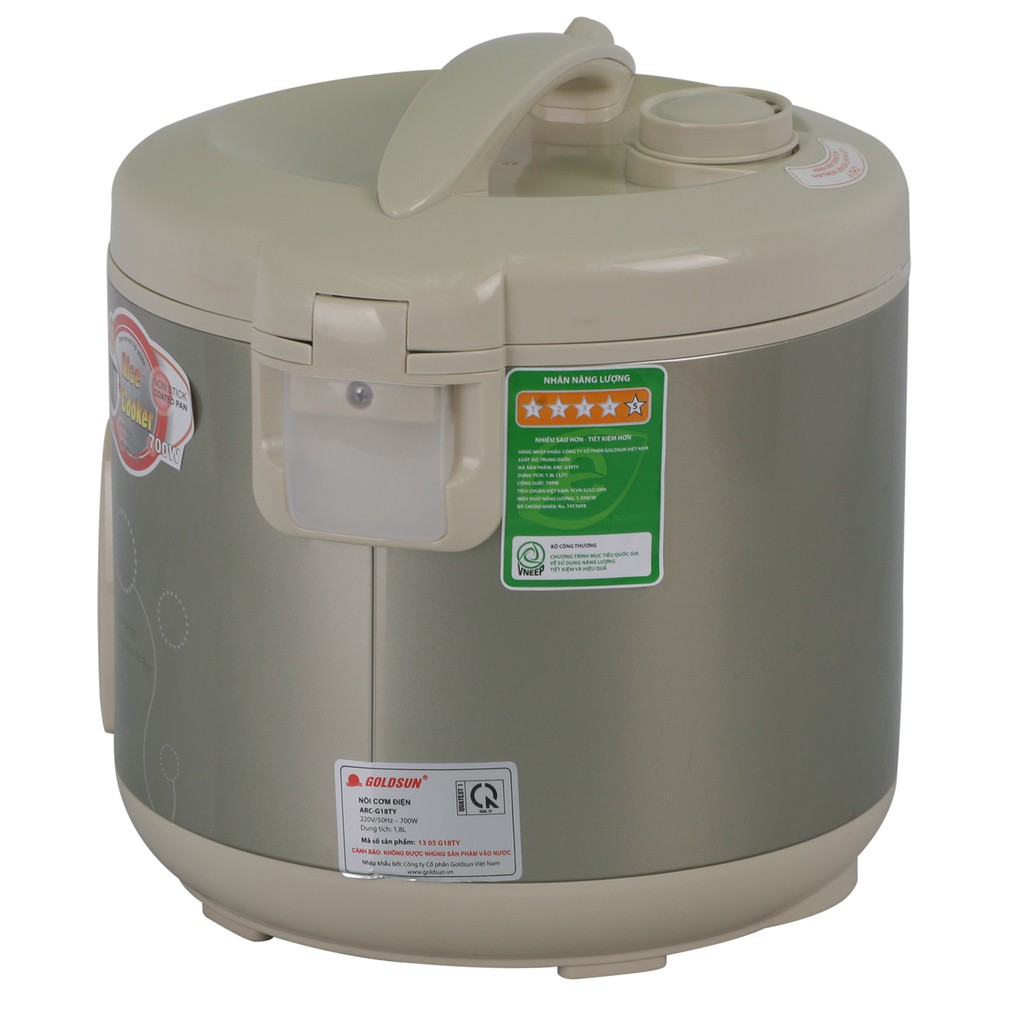 Nồi cơm điện Goldsun 1,8 lít ARC-G18TY (còn màu đỏ) | BigBuy360 - bigbuy360.vn
