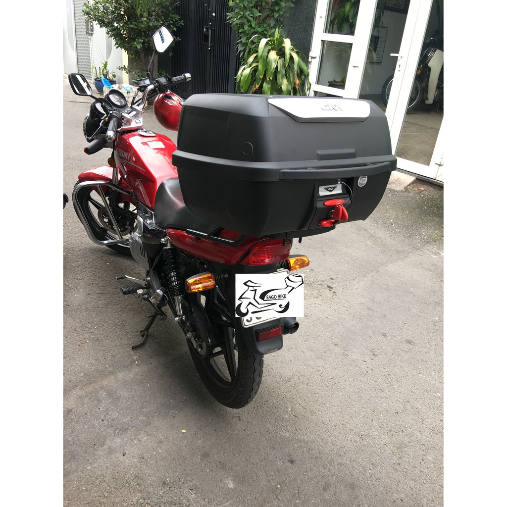 Thùng xe HJ125 thùng givi E43NTL kèm đế và kit gắn trên cảng zin HJ125, hàng givi chính hãng, bảo hà