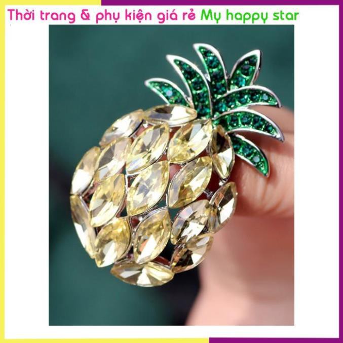 Cài áo thời trang quả dứa đính đá GC64