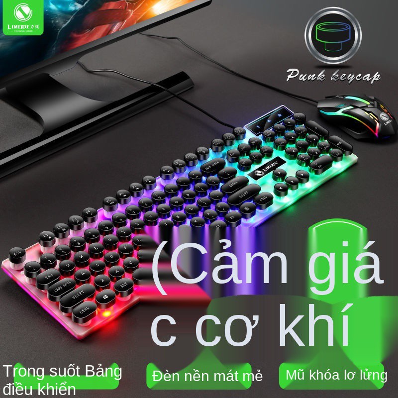 Limei Bộ bàn phím và chuột dạ quang thao tác Cảm nhận văn phòng Ăn gà trò chơi máy tính xách tay | BigBuy360 - bigbuy360.vn