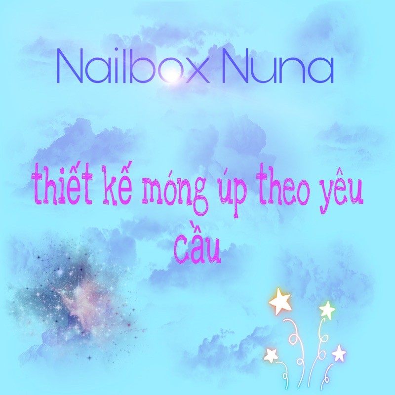 nailbox Nuna móng úp thiết kế kèm nails kit.