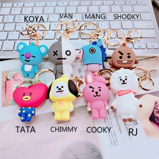 Móc khóa bt21 , móc khóa bts nhựa đặc