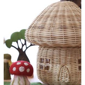 Nhà nấm bằng mây siêu xinh decor nhà cửa trang trí chụp hình làm đèn ngủ