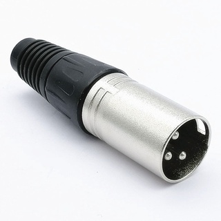 Đầu XLR Canon đực màu bạc, chân hàn, loại tốt