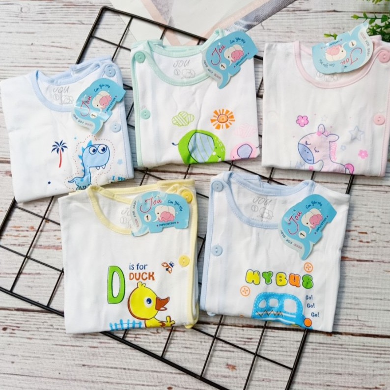 (Chất đẹp)Quần Áo Sơ Sinh Bác Sĩ Tay Ngắn Tay Dài Vải Cotton 100% Mịn Mát_JOu Trắng