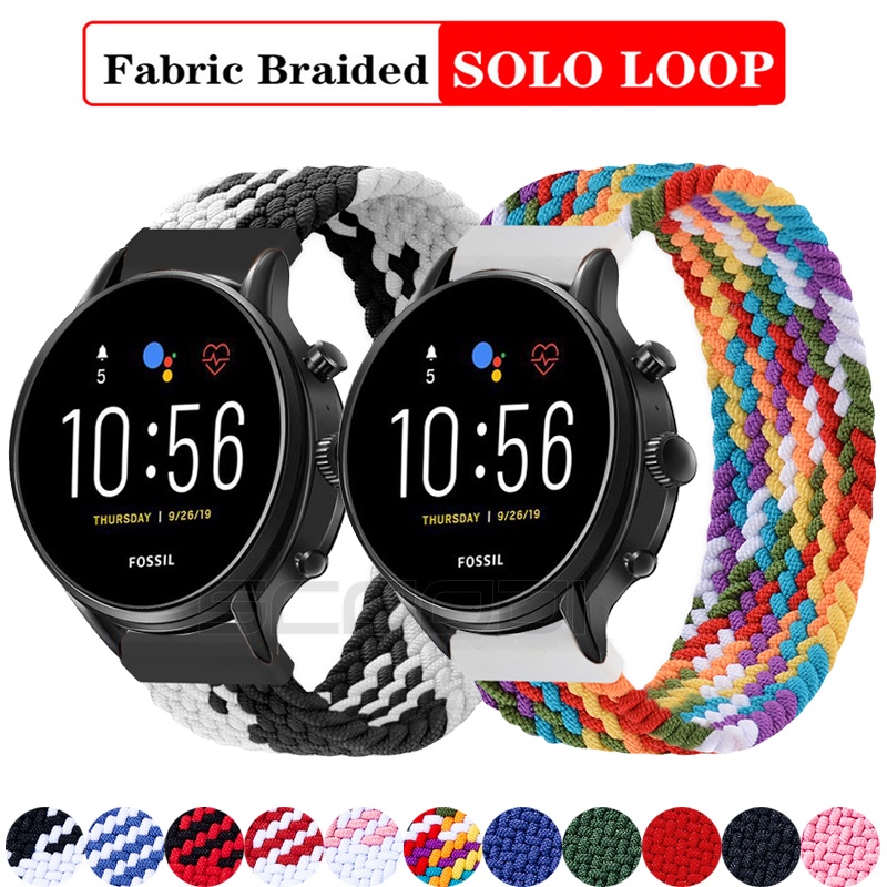 Dây Đeo Co Giãn 22mm Cho Fossil Gen 5 4 Carlyle HR Julianna HR Sport 43mm / Q Explorist HR