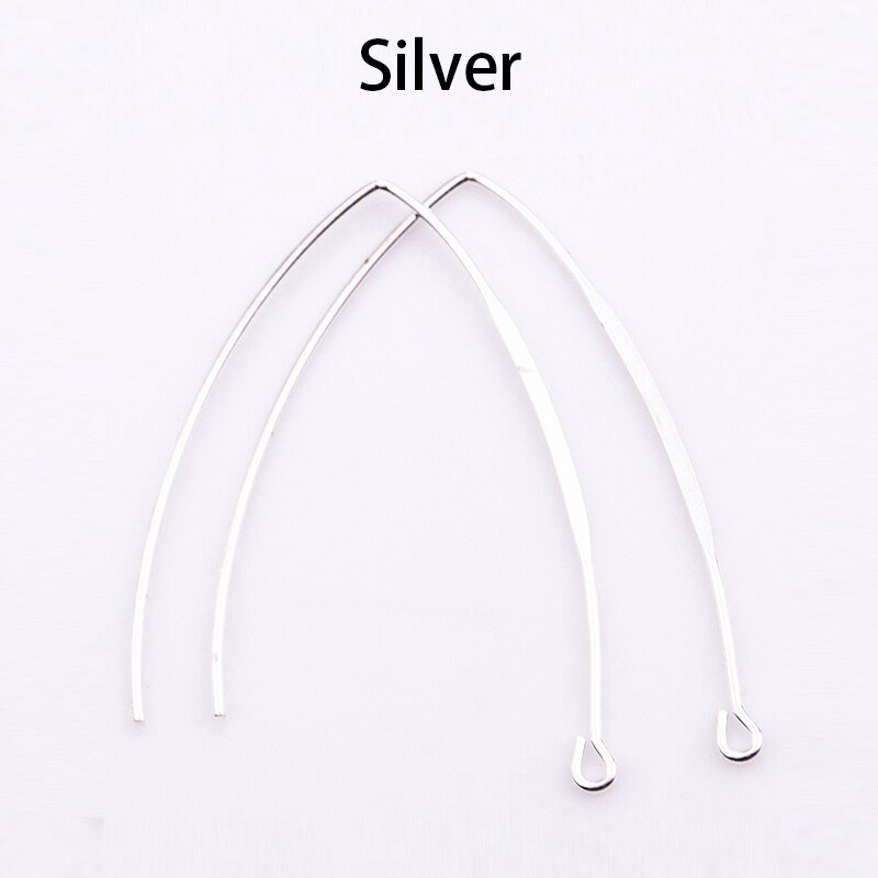 Bộ 20 móc cài bông tai hình chữ v bằng đồng màu vàng / bạc cao cấp