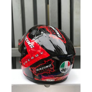mũ agu fullface tem racing (màu đỏ)