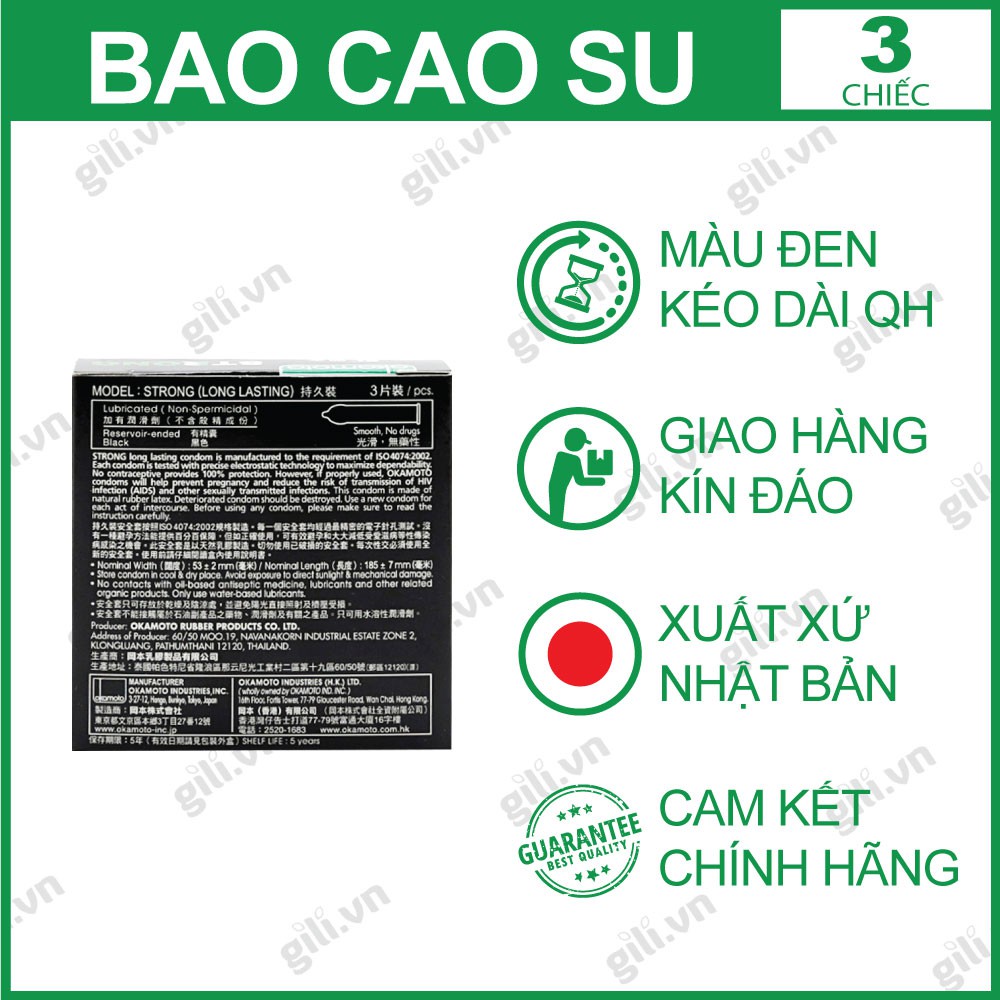 BAO CAO SU OKAMOTO STRONG 3 CHIẾC CHÍNH HÃNG