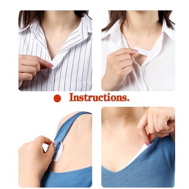 Miếng dán cố định quần áo, băng dính cố định quần áo chống hở - mộc 68 shop