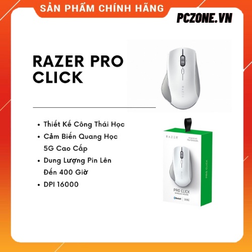 Chuột văn phòng công thái học cao cấp Razer Pro Click - Chính Hãng Việt Nam - Mới 100%