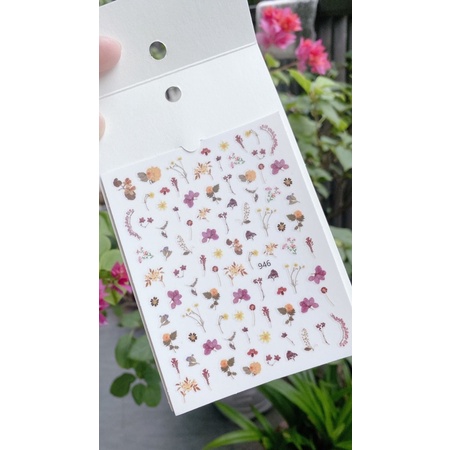 Stick hoa lá cành, đề can hoa lá, sticker bông hoa