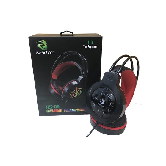 Tai Nghe Gaming Chụp Tai Headphone Có Dây BOSSTON HS-09 - Tai Nghe Nhạc Có Mic Máy Vi Tính Laptop