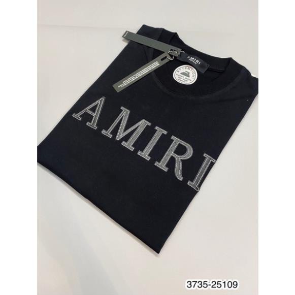 Áo phông Nam Thêu Chữ AMIRI Cao Cấp - Áo Phông cổ tròn AMIRI Chữ Da