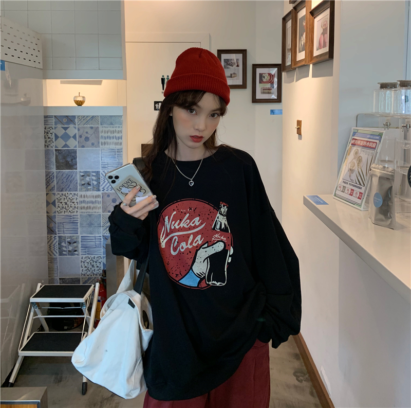 Áo Nỉ Nữ Dài Tay Cổ Tròn Thời Trang Hàn | BigBuy360 - bigbuy360.vn