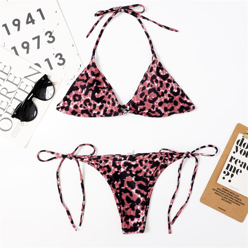 Bộ bikini 2 Mảnh Họa Tiết Da Báo Có Đệm Nâng Ngực Gợi Cảm