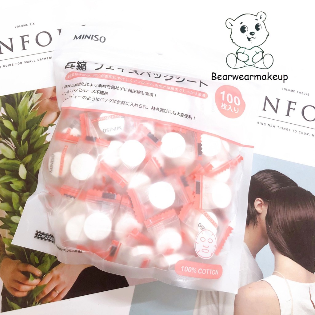 Mặt nạ nén MINISO túi 100v