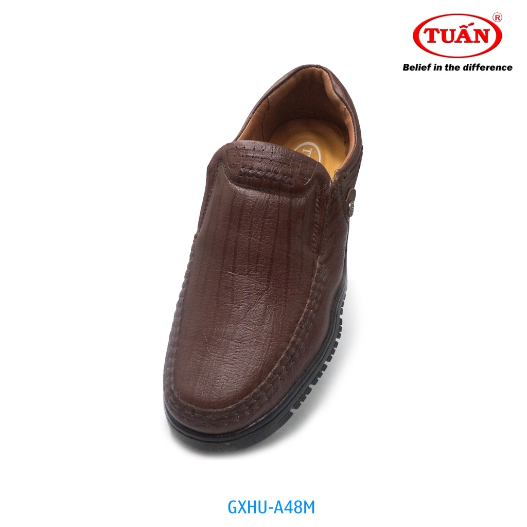 Giày nam quai da bò tự nhiên giày mọi cao cấp đế cao su thương hiệu Tuấn GXHU-48M