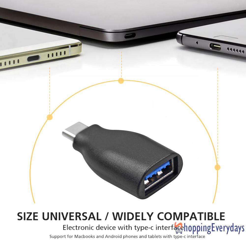 Đầu Chuyển Đổi Usb 3.1 Type C Giắc Cắm Sang Usb 3.0 Type A Dành Cho Laptop Điện Thoại