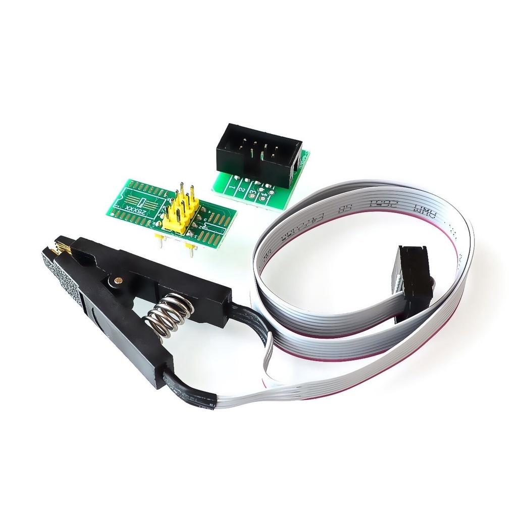 Kẹp Kiểm Tra Đèn Flash BIOS USB CH341 SOP8 + 2 Đầu Chuyển Đổi 1.8V Dành Cho Bảng Mạch ĐT IP