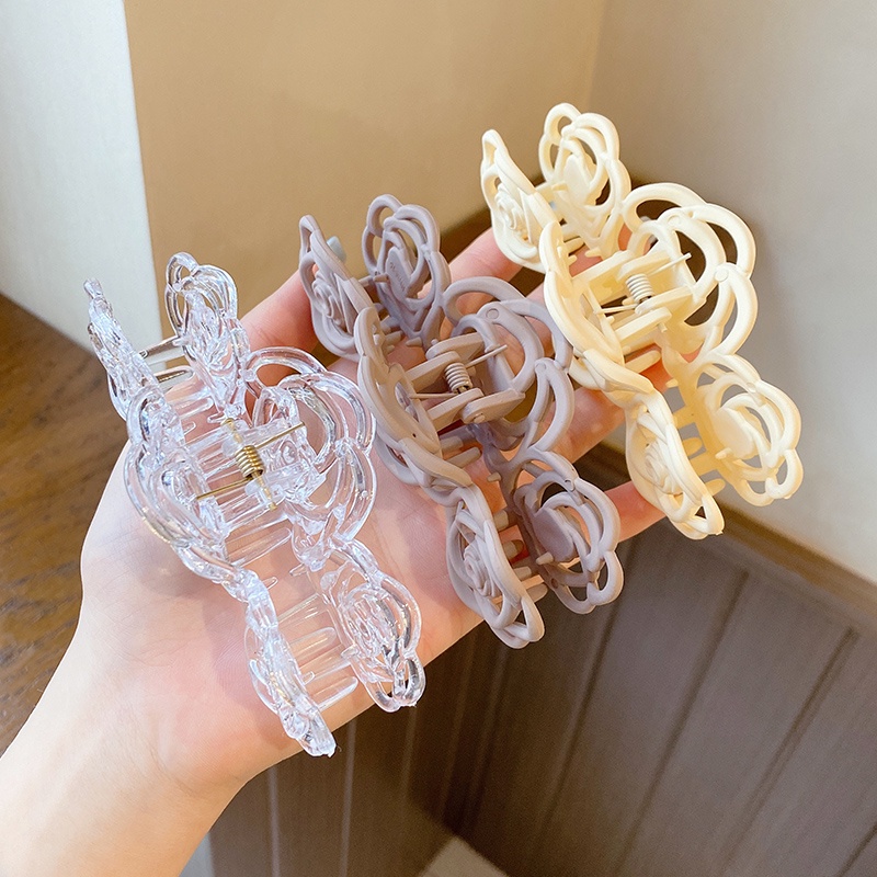 Kẹp Tóc Móng Vuốt Hình Hoa Trà Sang Trọng Cho Nữ