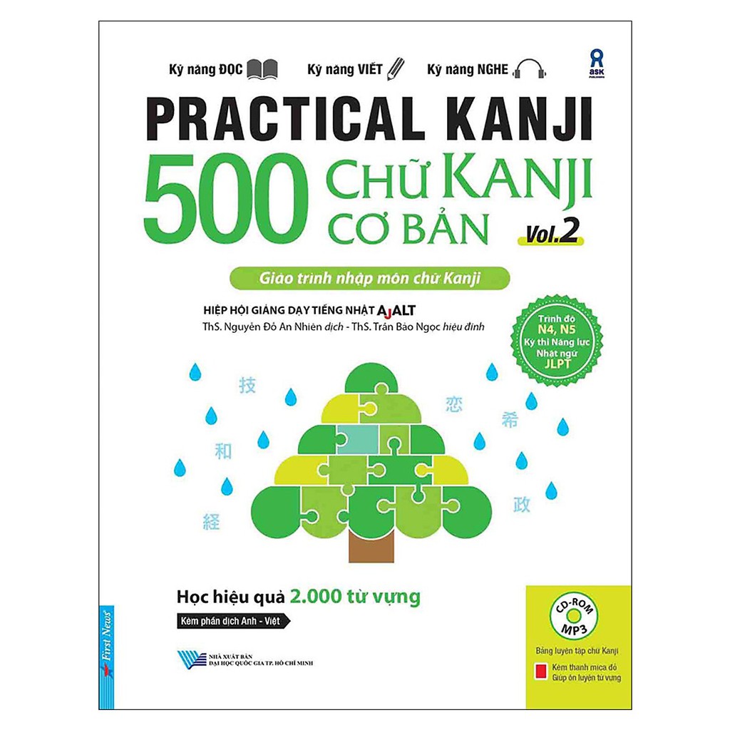 Sách Practical Kanji - 500 Chữ Kanji Cơ Bản Vol.2 ( Kèm CD )