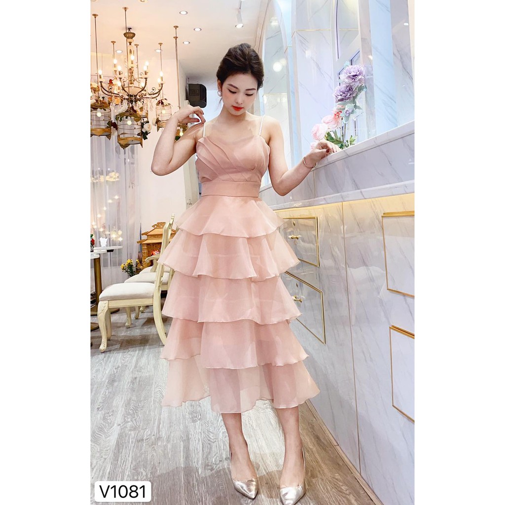 Váy be hai dây ngọc có mút ngực năm tầng kiêu xa - DVC Maidieuhuyen (kèm ảnh trải san, mẫu mặc, video thật) v1081 | BigBuy360 - bigbuy360.vn