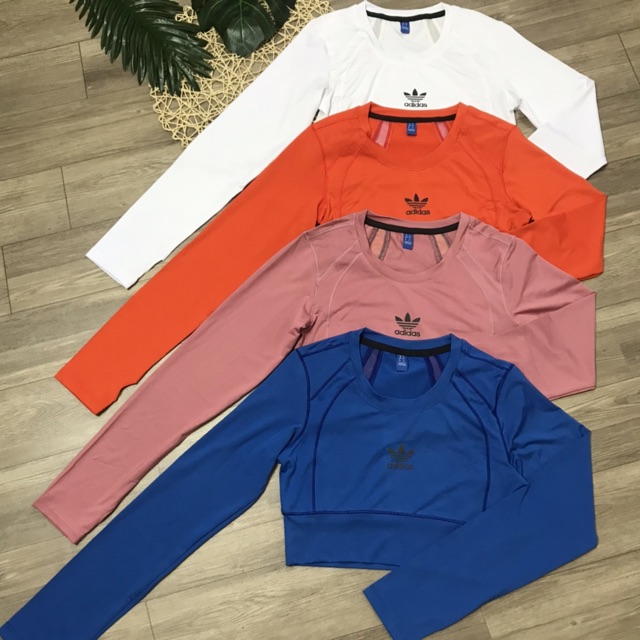ÁO CROPTOP DÀI TAY TẬP GYM YOGA PHỐI LƯỚI LƯNG