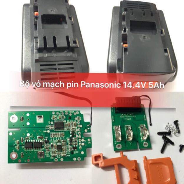 Bộ vỏ và mạch pin Panasonic 14.4V 2 hàng cell, nhận sạc zin