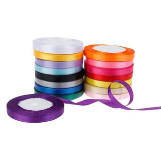 Set 21 cuộn ruy băng lụa trơn 1cm mix màu