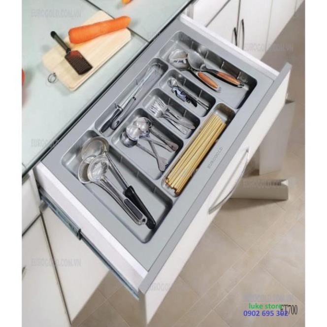 Khay chia thìa nĩa nhựa cao cấp EUROGOLD (ET600 -ET900) chính hãng