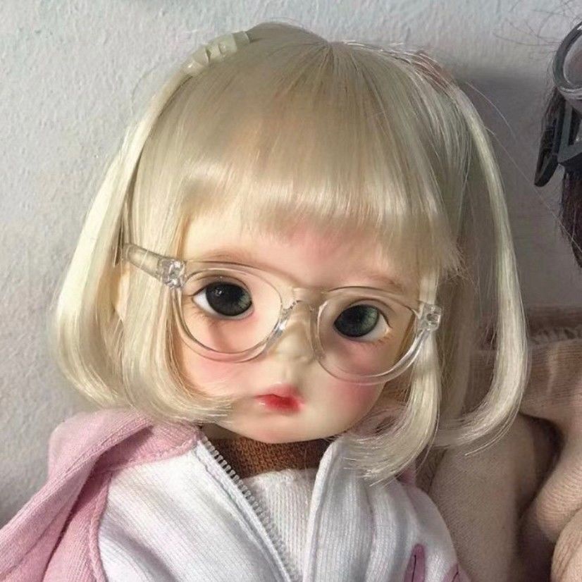 Bộ Tóc Giả Ngắn Thẳng 3-6 / Búp Bê bjd 3 Điểm 6 Điểm Bằng Lụa Nhiệt Độ Cao 8.26