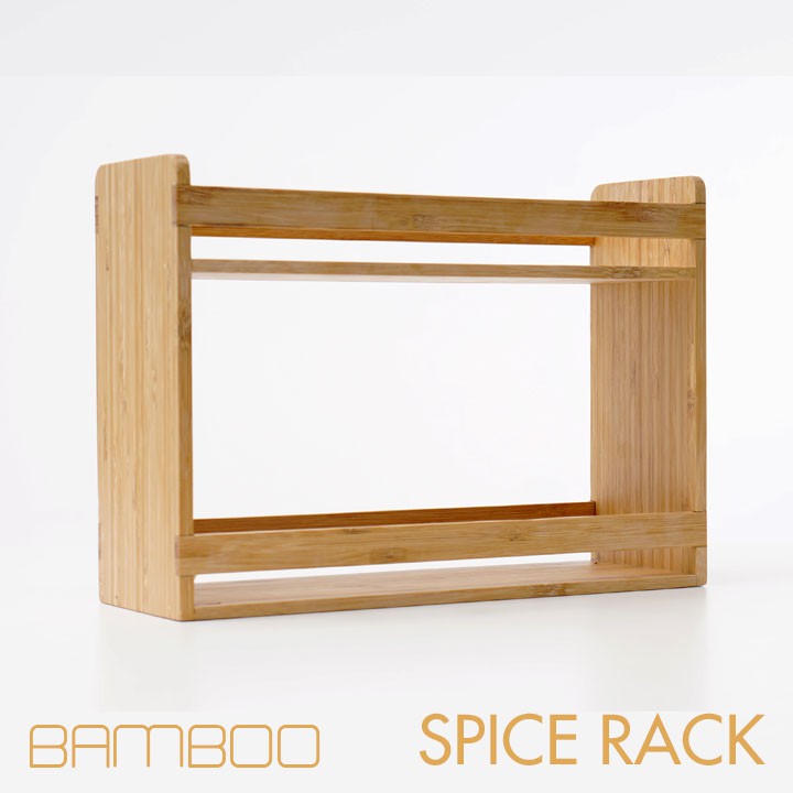 Kệ gia vị đa năng 2 tầng bằng tre - kệ để chai lọ gia vị nhà bếp gỗ tre cao cấp [OREGANIO] | BigBuy360 - bigbuy360.vn