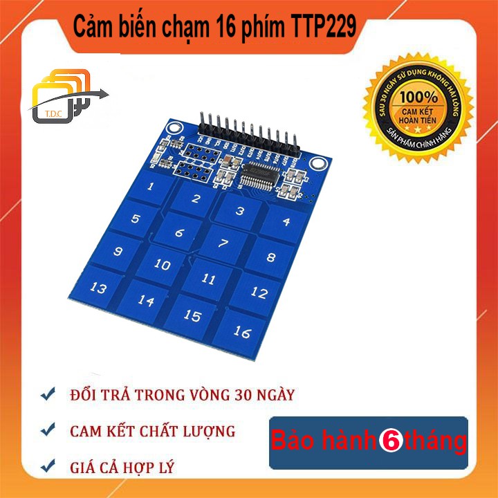 Cảm biến chạm 16 phím TTP229 - Module touch sensor