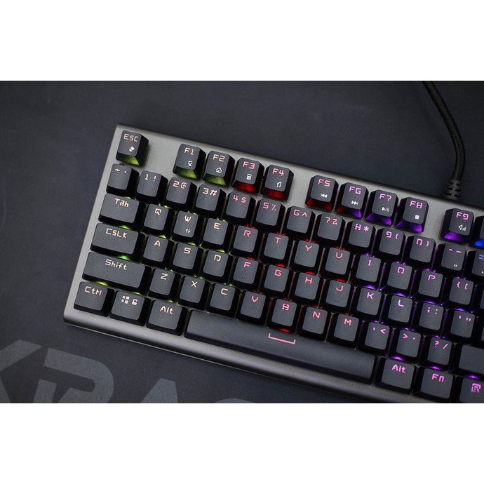 Bàn phím cơ Geezer GS3 RGB + Kê tay, BlueSwitch Quang học - Ninza Bảo hành 24 tháng - Bản nâng cấp của Geezer Gs2