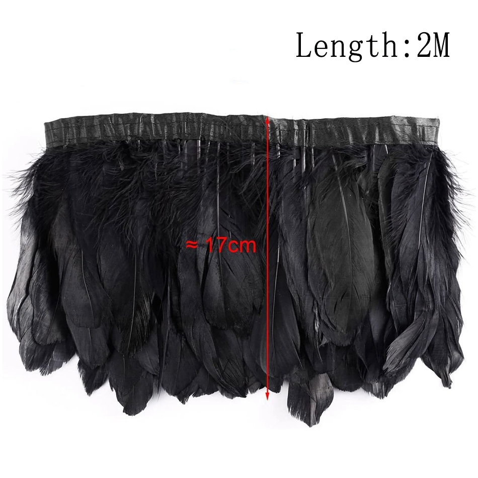 Dây Ruy Băng Lông Ngỗng Tự Nhiên 2M 15-20cm Trang Trí Tiệc Cưới / Sinh Nhật