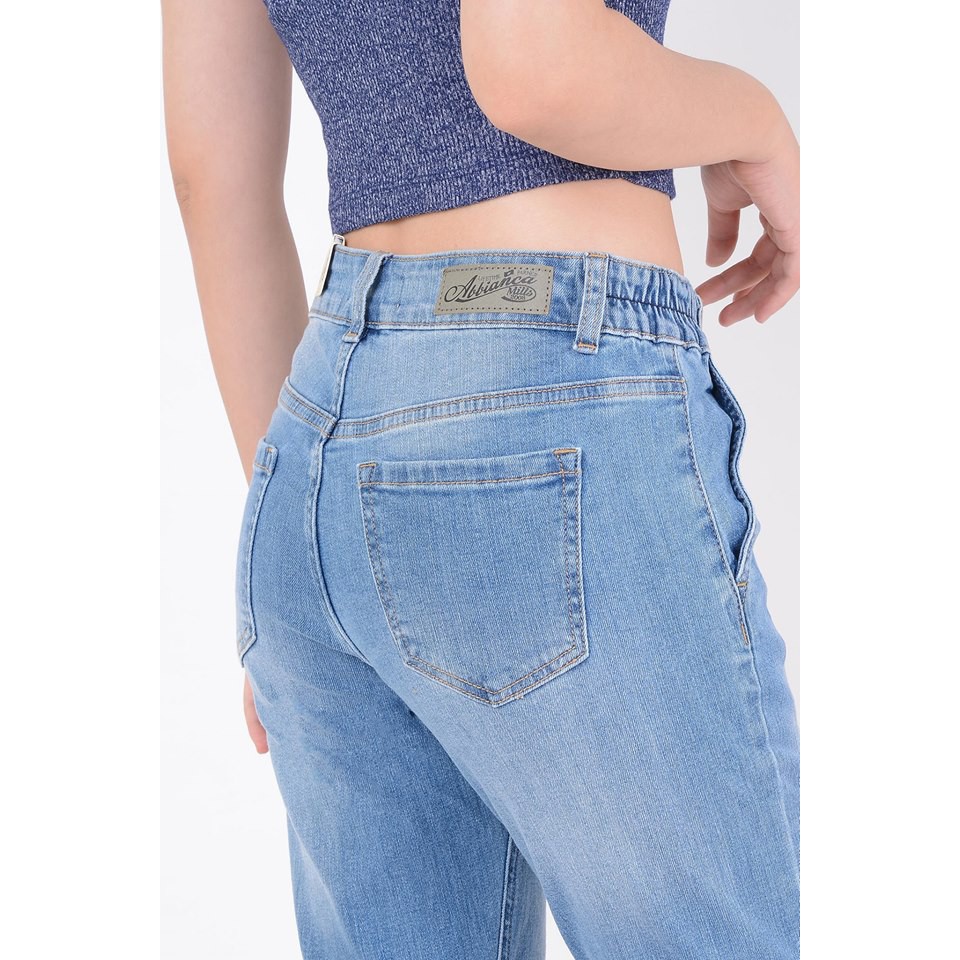 Quần Jean Trơn lưng thun phối nút 9 tấc - 044Abbianca | BigBuy360 - bigbuy360.vn