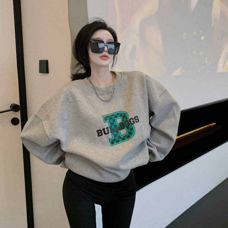 Áo hoodie dài tay in chữ phong cách năng động trẻ trung dành cho