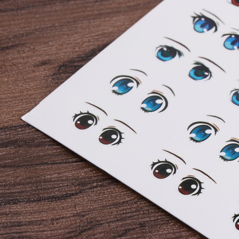 Miếng Dán Hình Khuôn Mặt Búp Bê Hoạt Hình Bằng Đất Sét