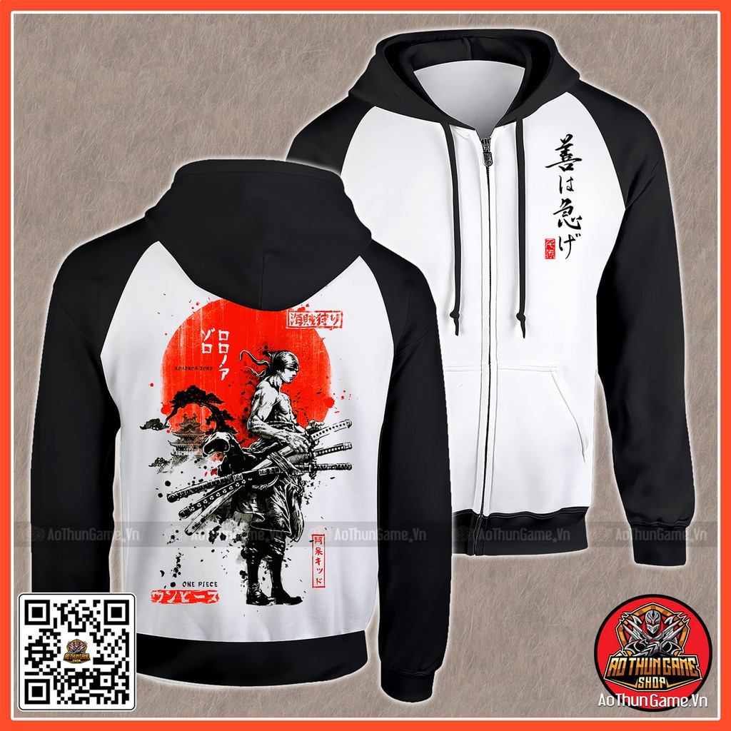 (Hot) BST Áo khoác One Piece Zoro, Áo khoác hoodie Roronoa Zoro có size bé cho trẻ em Anime Manga Nam Nữ (AoThunGameVn) | BigBuy360 - bigbuy360.vn