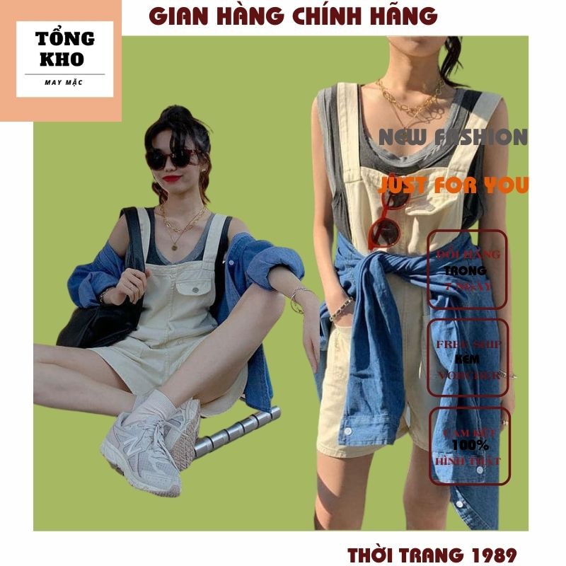 yếm bò sooc nữ ,quần bò dáng đẹp lên from chuẩn hót mẫu hè năm nay các nàng nhé chất mặc đẹp nhiều phong cách shop 1989😍 | BigBuy360 - bigbuy360.vn