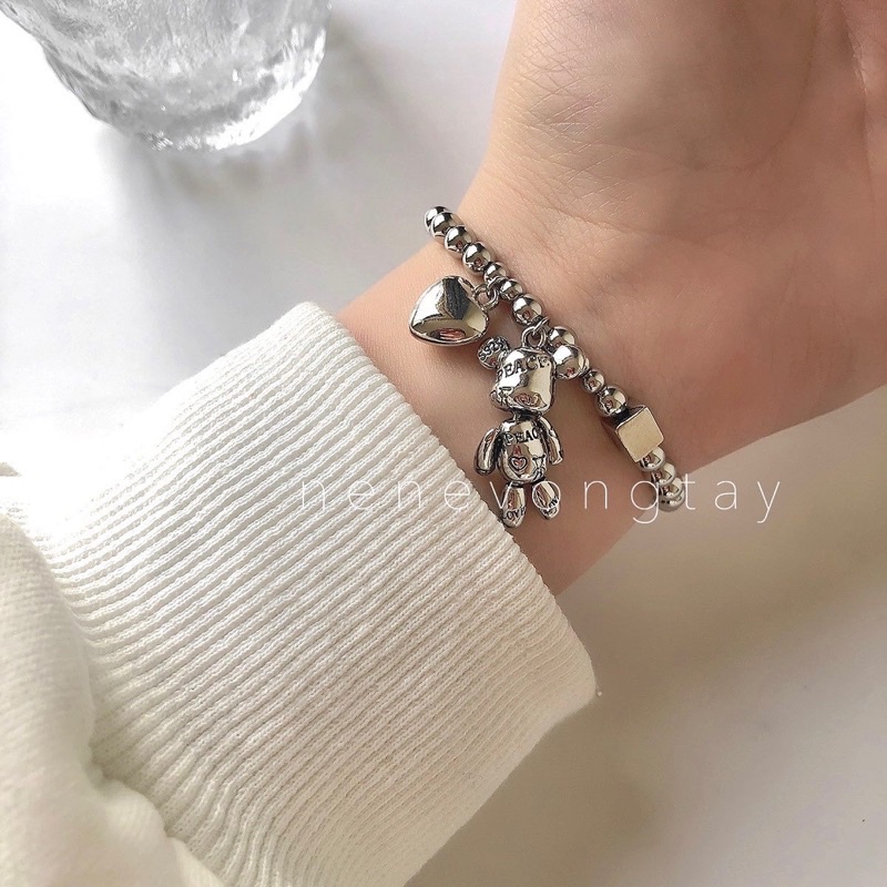 [ẢNH THẬT] Vòng bi tag gấu inox xinh đẹp