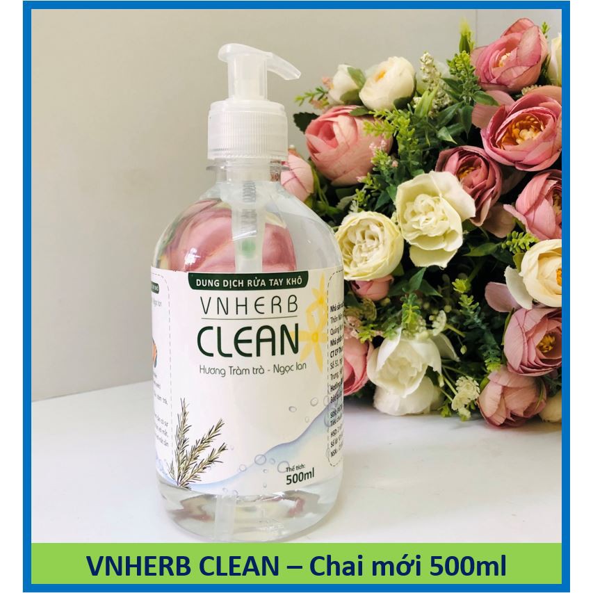 Dung dịch nước xịt rửa tay khô khử trùng sạch da tay tránh lây nhiễm bệnh - VNHerb Clean (Chai 100ml - 500ml) | BigBuy360 - bigbuy360.vn